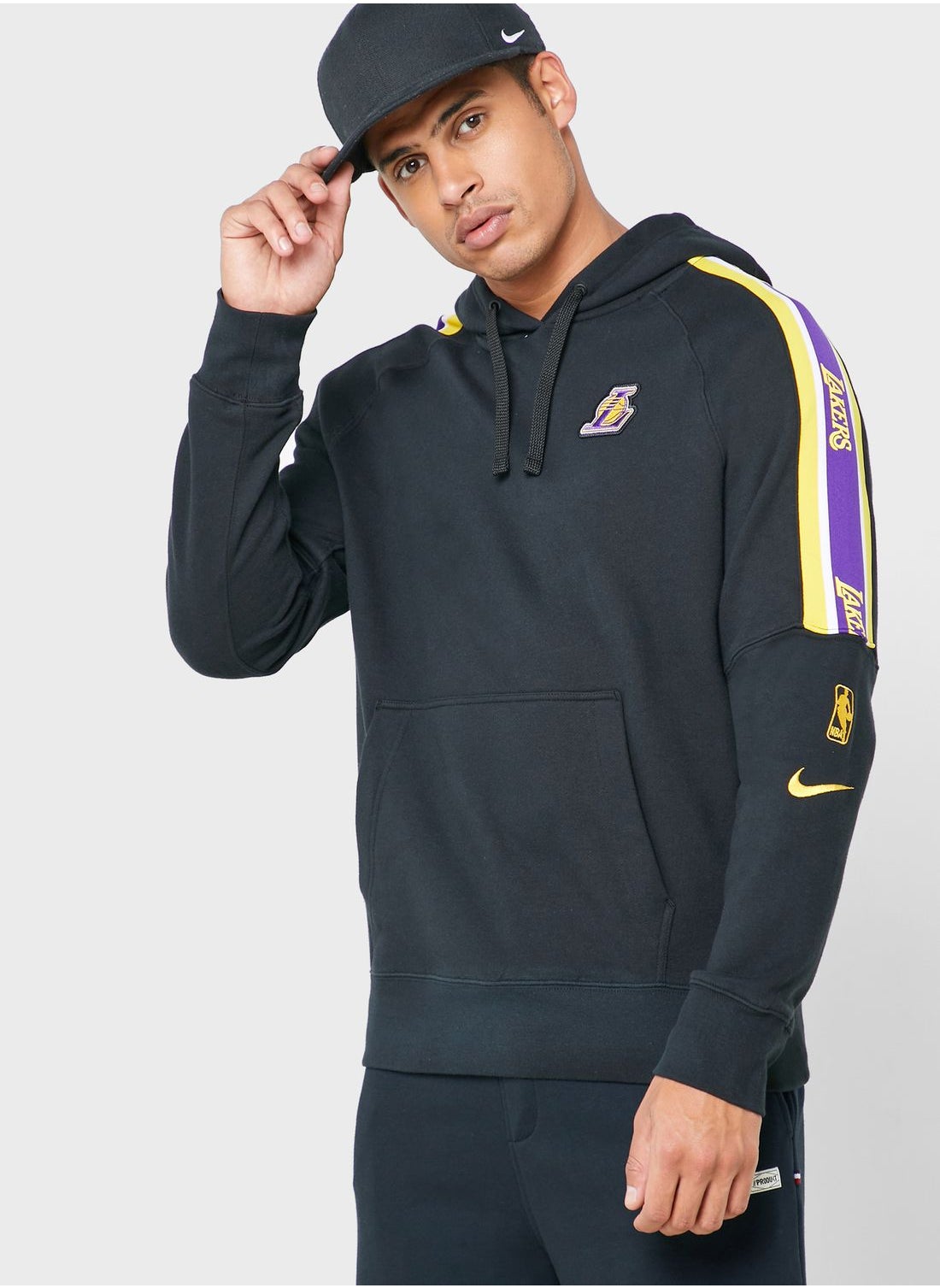 Lakers nike hoodie on sale black