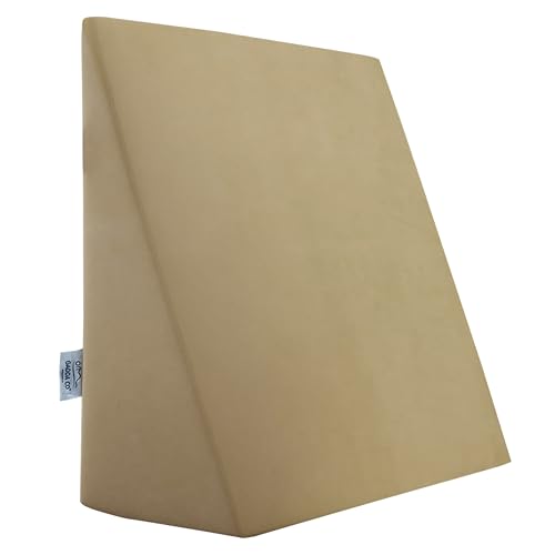 GADDA CO Wedge Cushion | 2 Years Warranty |Orthopedic Wedge Pillow for Sleeping, Acid Reflux & GERD Relief |Memory Foam Leg Elevator Cushion for Pregnancy, Back Support | Beige, 18L x 17.5W x 10H Inch - Image 1
