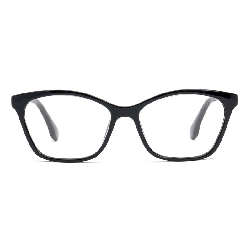 OPULIZE KAT Reading Glasses for Women Men, Cat-Eye Frame with Spring Hinges, Shiny Black +2.50 (Pack of 1) - Image 3