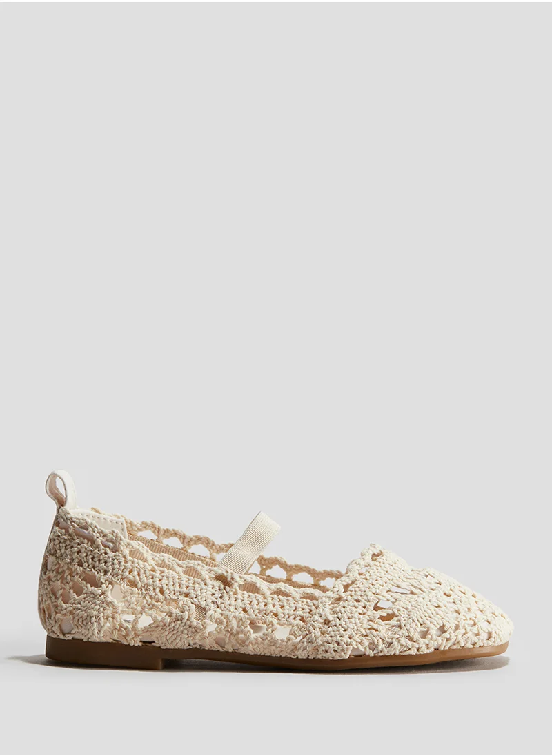 H&M Kids Crochet-Look Ballet Pumps