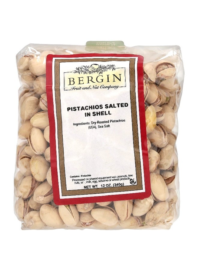 Bergin Fruit and Nut Company Bergin Fruit and Nut Company, Pistachios Salted in Shell, 12 oz (340 g)  - Image 1