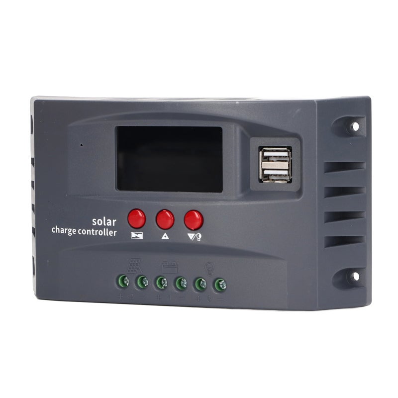 MPPT Solar Charge Controller 10A 12V 24V Automatic Adaptation LCD Display - Dual USB 5V Output Smart Charging for Off-Grid Solar Systems - Image 1