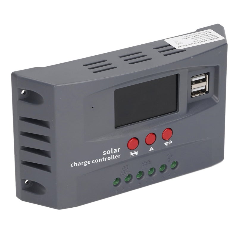 MPPT Solar Charge Controller 10A 12V 24V Automatic Adaptation LCD Display - Dual USB 5V Output Smart Charging for Off-Grid Solar Systems - Image 3