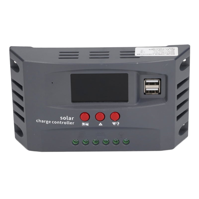 MPPT Solar Charge Controller 10A 12V 24V Automatic Adaptation LCD Display - Dual USB 5V Output Smart Charging for Off-Grid Solar Systems - Image 2