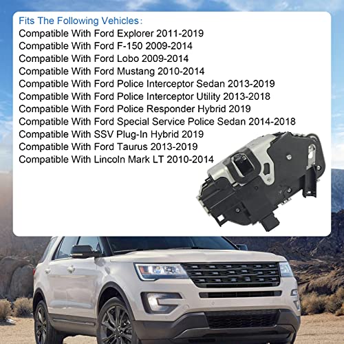 DICMIC Front Right Passenger Side Door Lock Latch Actuator Compatible with 2011-2019 Ford Explorer 2009-2014 Ford F-150 2010-2014 Ford Mustang 2010-2014 Lincoln Mark LT Replace# 9L3Z5421812A - Image 2