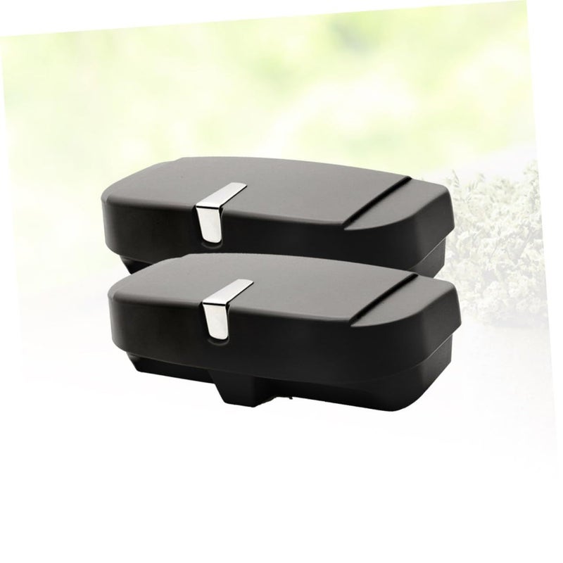 2 Pcs Car Sunglasses Holder Case Magnetic Storage Box For Easy Access In Vehicles Organizing Glasses And Accessories Black - Image 5