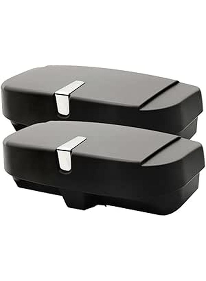 2 Pcs Car Sunglasses Holder Case Magnetic Storage Box For Easy Access In Vehicles Organizing Glasses And Accessories Black - Image 1