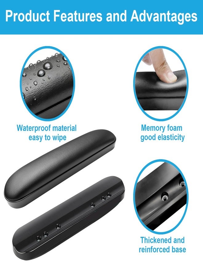 Cejiuga Wheelchair Armrest Pads, Premium Wheelchair Arm Pads, Wheelchair Armrest Replacement Accessories, Black (1 Pair) Compatible with All Brands(10-1/4") - Image 2