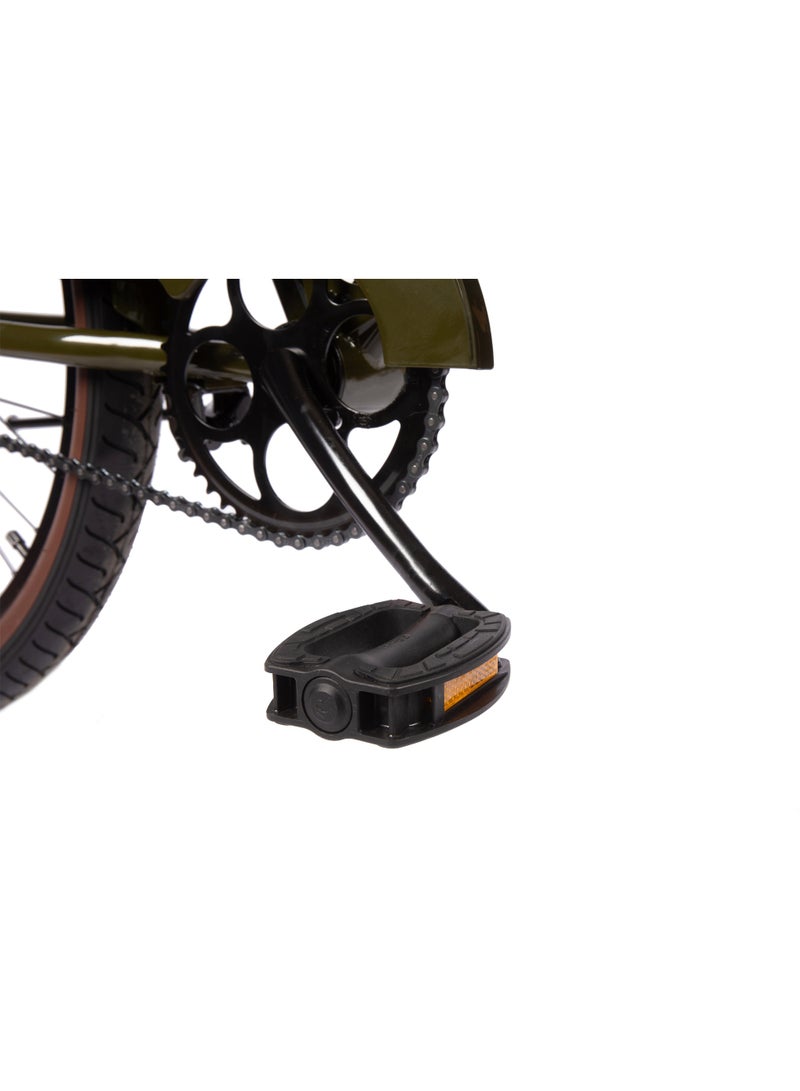 SPINN Horizon 1-Speed Men's Urban Cruiser Bike - 26 Inch Wheel, Olive - Image 5