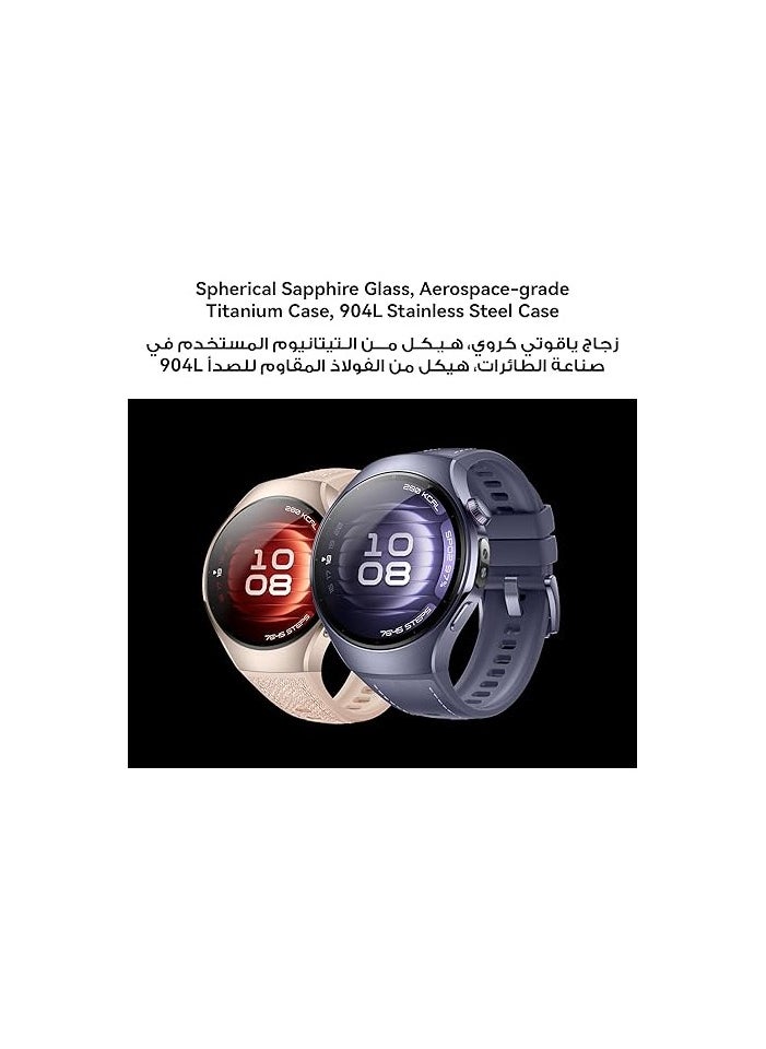 WATCH 5 Smartwatch, Multi-sensing X-TAP technology, Real-Time Fingertip Blood Oxygen, eSIM, 2-Battery Modes, Intuitive Smart Gestures,iOS&Android, Sand Gold