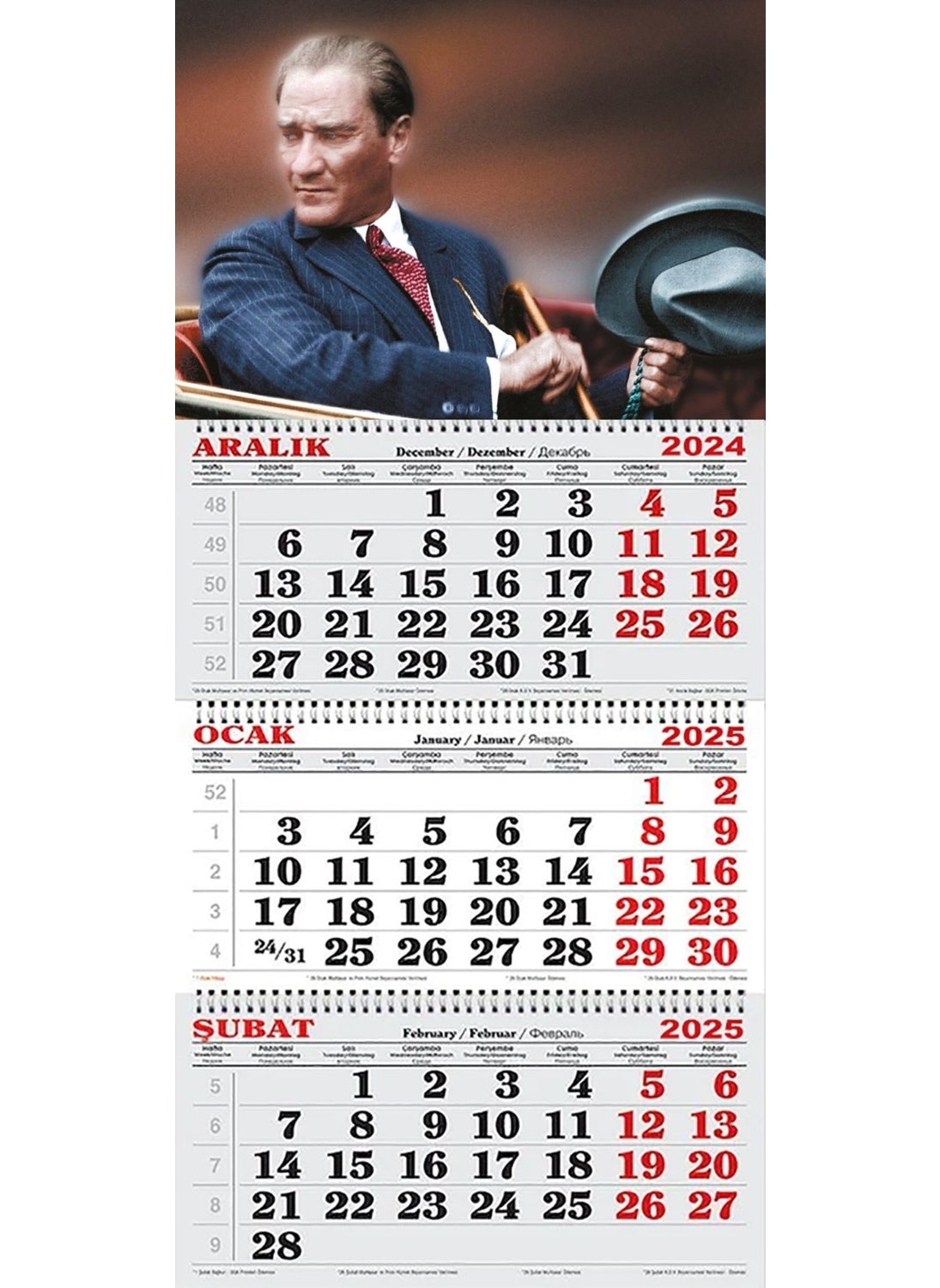 GENC DIJITAL BASKI - GENC DIGITAL PRINTING 2025 Sailor Calendar-Atatürk in the Car - Image 1