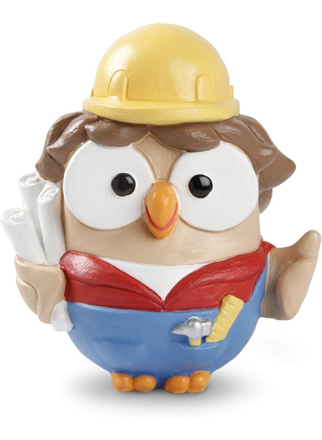 تمثال غوفي للمهن – 8x10 سم تمثال خزفي | تمثال قابل للجمع مرسوم يدويًا | مثالي لتزيين المنزل والهدايا | مهندس