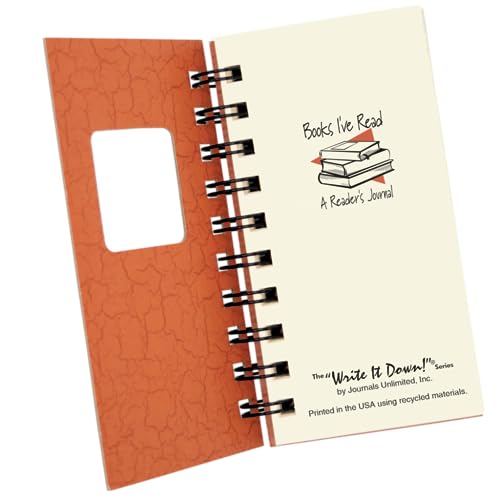 Write it Down Series by Journals Unlimited, Guided Journal, Books I've Read, A Reader's Journal, Mini-Size 3”x5.5”, Orange Hard Cover, Made in USA - Image 3
