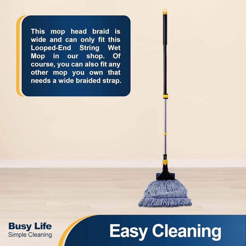 YOCADA Looped-End String Wet Mop Head Refill Replacement Heavy Duty Cotton Commercial Industrial Grade Floor Cleaning - Image 2