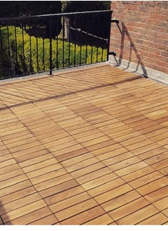 DubaiGallery Outdoor Walkway Tiles One Single Sample Tile - Deck Tiles Interlocking Outdoor Tiles Acacia Hardwood Flooring Interlocking Tile | Patio Flooring Outdoor Waterproof Balcony Decor Prefab Homes  - Image 1