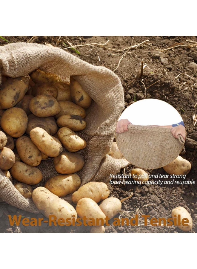 2 PCS Burlap Sacks Bulk - Reusable Potato/Grain Bags, Heavy-Duty Leak-Proof Design, Perfect for Gardening, Picnic and Field Games(24" x 40") - Image 4