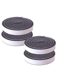 KASTWAVE Adhesive Weather Stripping Foam Tape Window Door Draught Excluder SoundProof Strip Seals for Gap Seal 4 Rolls Total 4M Long Noise Muffling  - Image 1