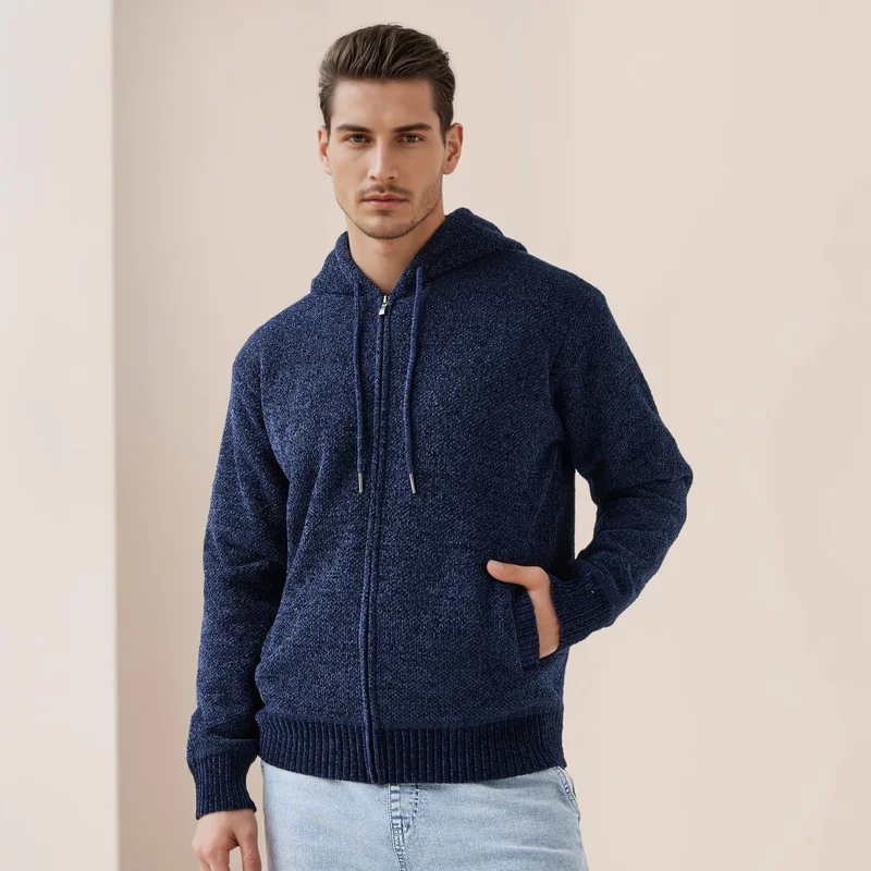 Splash FAV Men Textured Knit Polyester Hoodie