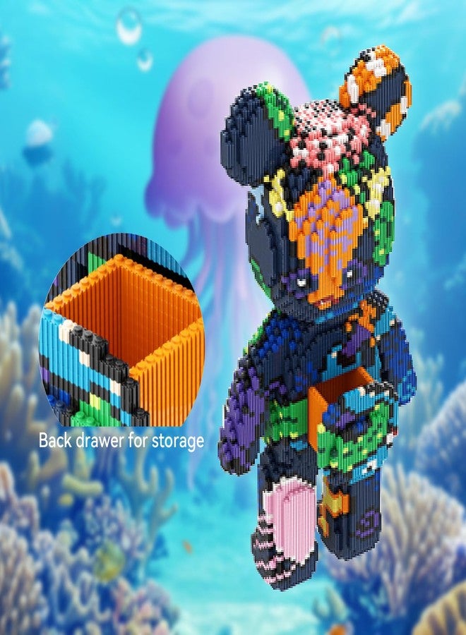 DAHONPA Ocean Bear Micro Building Blocks Set (7220 Pieces), Animal Underwater World Brick with Storage Drawer, Gift for Adults and Kids - Image 3