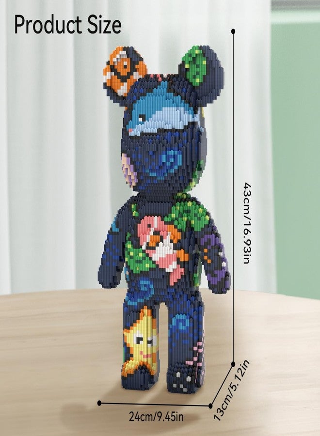 DAHONPA Ocean Bear Micro Building Blocks Set (7220 Pieces), Animal Underwater World Brick with Storage Drawer, Gift for Adults and Kids - Image 2
