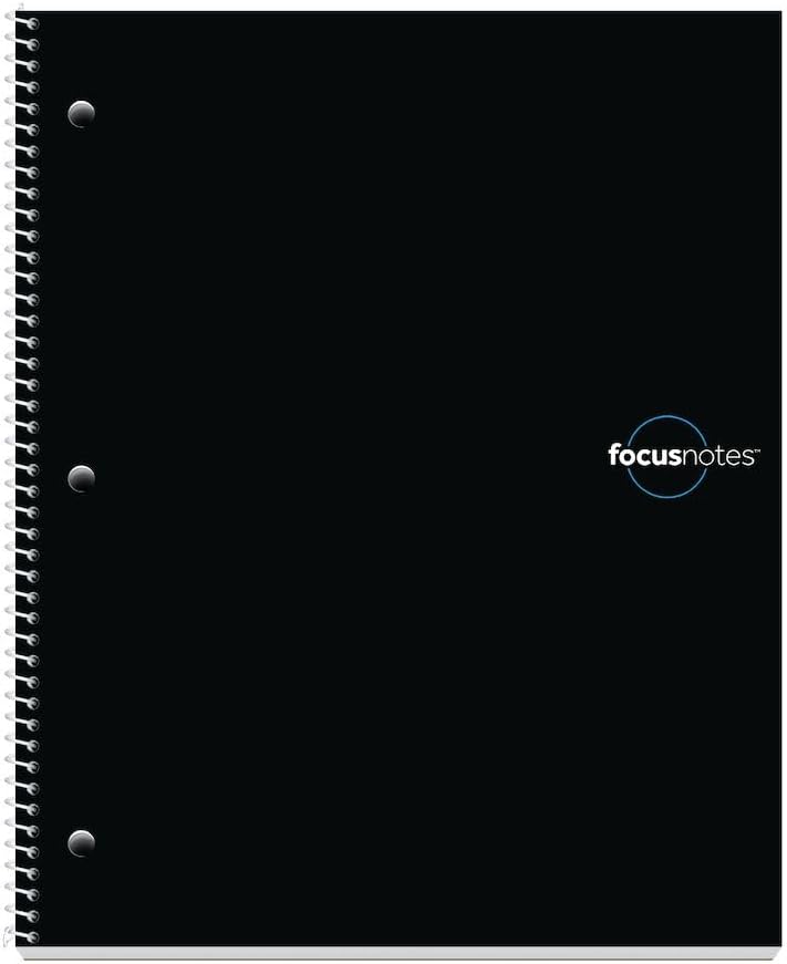 TOPS Oxford FocusNotes Note Taking System 1-Subject Notebook, 11 x 9 Inches, White, 100 Sheets (90223) - Black - Image 1