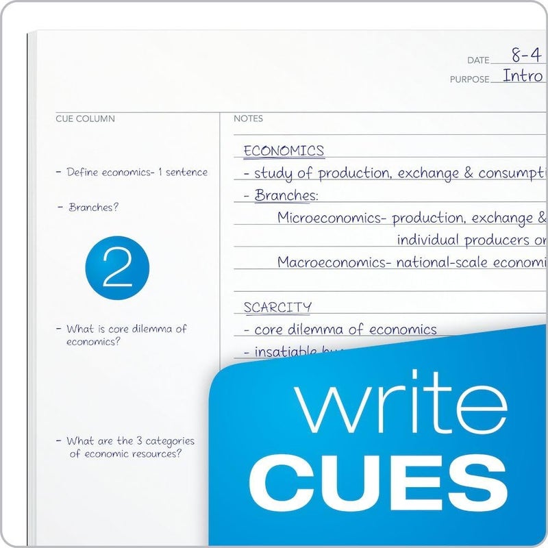 TOPS Oxford FocusNotes Note Taking System 1-Subject Notebook, 11 x 9 Inches, White, 100 Sheets (90223) - Black - Image 4