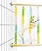Jevnd Sugar Glider Climbing Toys Natural Wood with Sturdy Colorful Chains Hanging Toys Sugar Glider Cage Accessories WobbleFree Rat Enrichment Toys for Small Animals and Parrots 1pc - Image 3