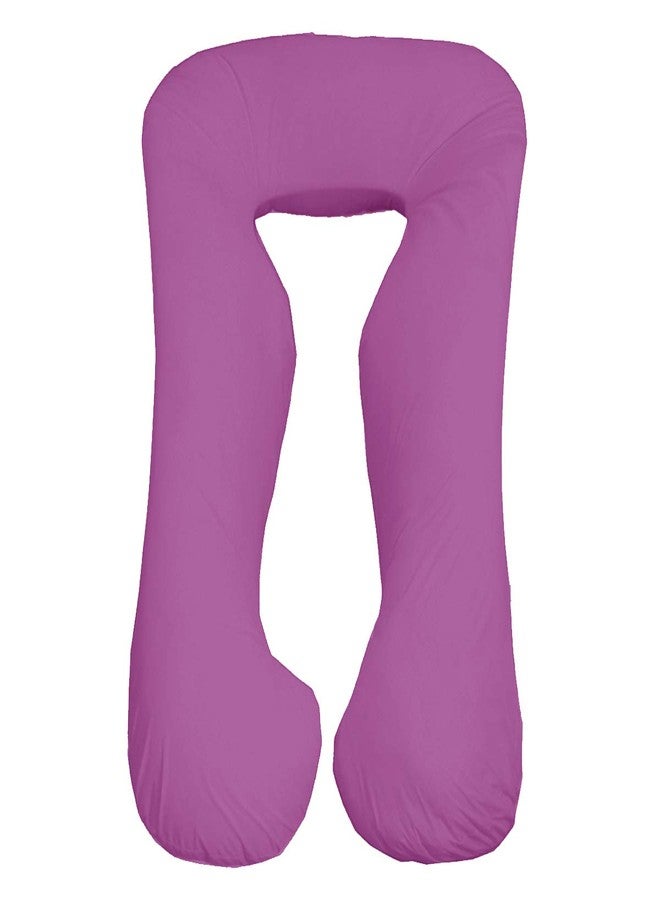 COOZLY Body Contour U Shape Prregnancy Pillows with 100% Cotton Zippered Covers | Pregnocare Microfibre| Pregnancy Pillow for Sleeping (Pink) - Image 1