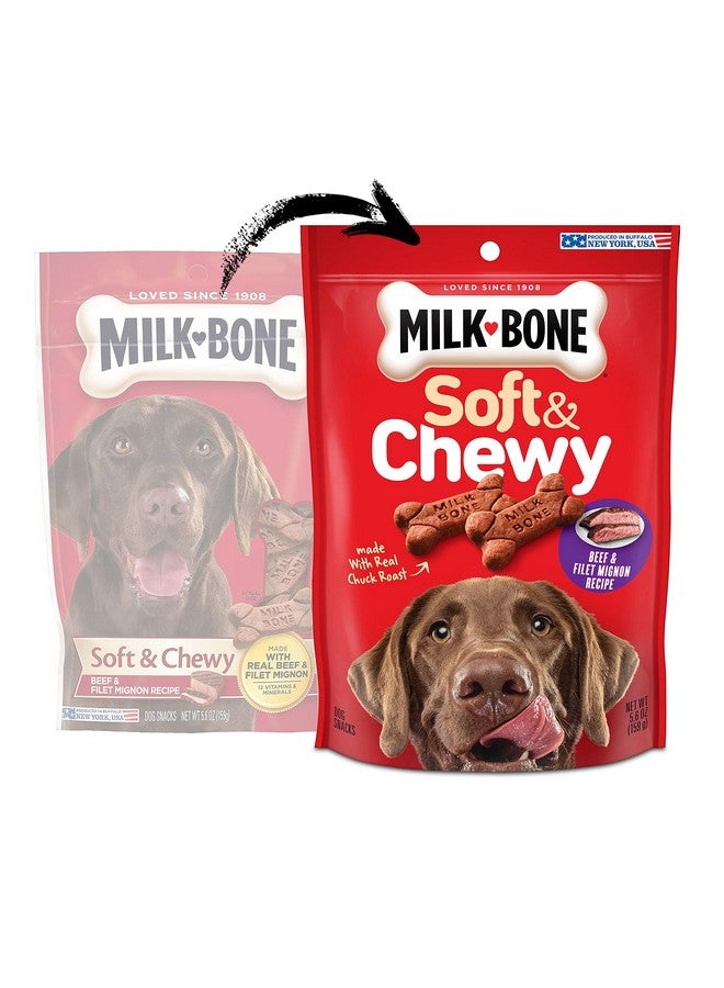 ميلك-بون وصفة لحم البقر الطري والطري وشرائح اللحم البقري الصغيرة، وجبات خفيفة للكلاب، 5.6 أونصة - Image 2