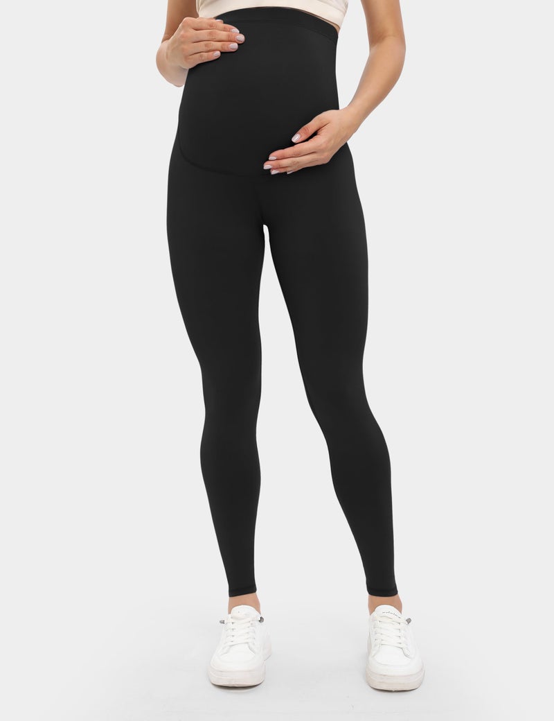 Buttergene Women's Maternity Leggings over the Belly Maternity Yoga Pants Workout Pregnancy Leggings - Image 2