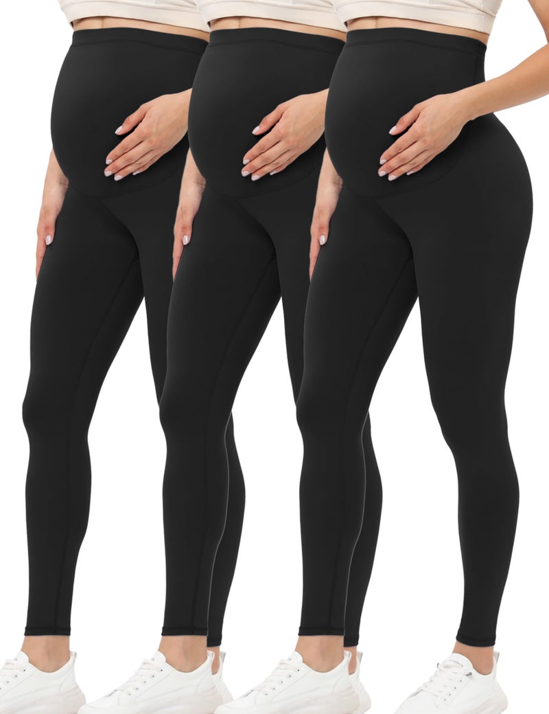 Buttergene Women's Maternity Leggings over the Belly Maternity Yoga Pants Workout Pregnancy Leggings - Image 1