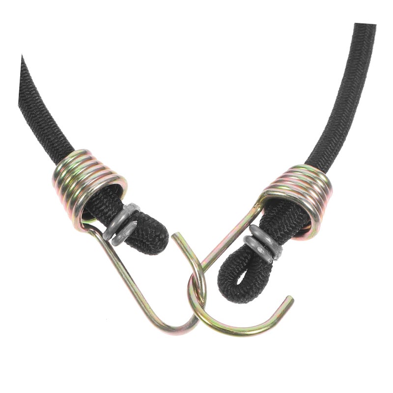 Black Heavy Duty Elastic Straps with Mini Hooks 6pcs Fastening Cords for Secure Binding - Image 4