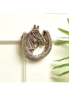Indian-Shelf IndianShelf Horse Shoe Brass Door Knocker Georgious Door Decoration Gold Home Entrance Decor Items for Wall 127 Cm  - Image 1