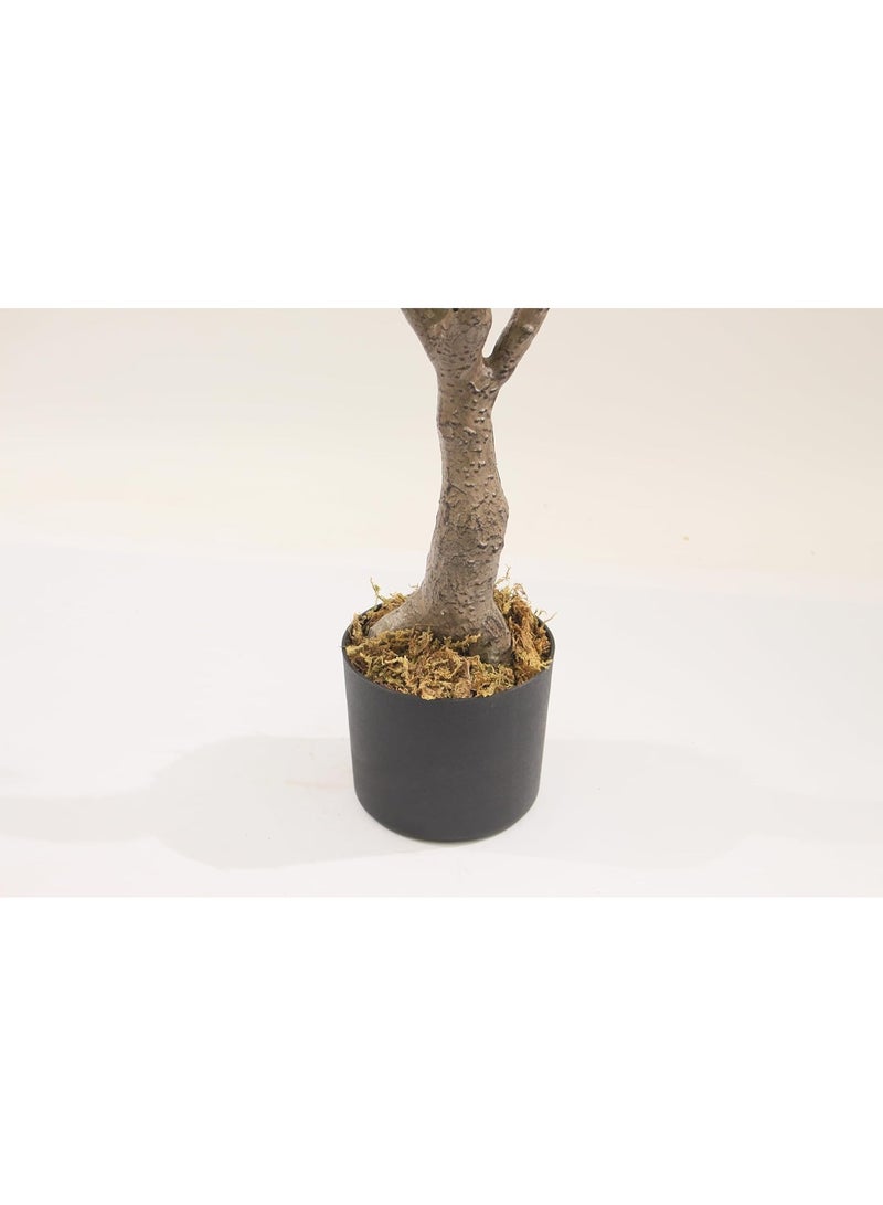 Marcolo Artificial Lemon Tree in Black Pot, Faux Potted Plant with Yellow Lemons, Green Leaves, Indoor Decor (110cm) - Image 4