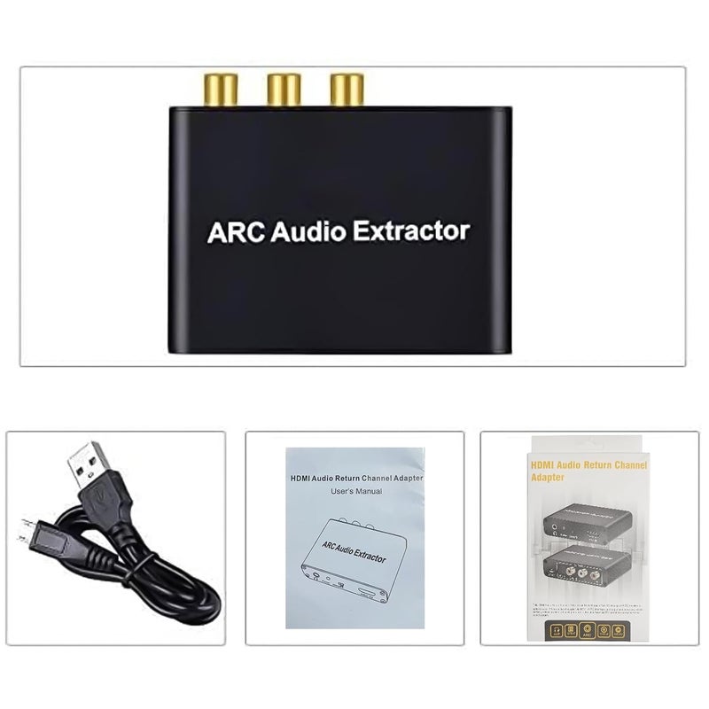 AMANKA 192KHz HDMI ARC Audio Extractor with Digital Optical TOSLINK SPDIF Coaxial, HDMI ARC to RCA Audio Converter Analog 3.5mm L/R Stereo, Audio Splitter for HDTV Soundbar Amplifier - Image 5