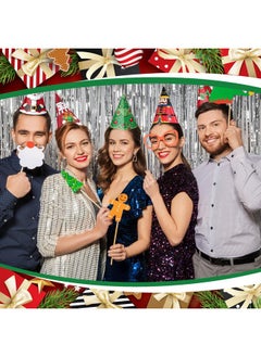 Harrycle Harrycle 24 Pcs Christmas Party Hats Paper Christmas Hats Adults Xmas Tree Reindeer Santa Snowman Elf Cone Hat Photo Props Favors for Festive Xmas Party Decoration  - Image 4