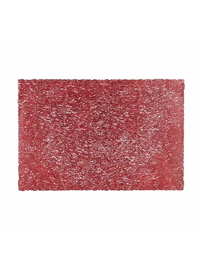 مفرش طاولة جلد - سباجيتي - 30x45 سم - مستطيل - أحمر