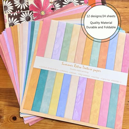 Colabrili Scrapbook Paper 12x12 Brown, 24 Sheets/24 Designs Double-Sided Bohemian Patterned Craft Paper, Boho Tone Decorative Paper for Junk Journals Greeting Cards Photo Album Decoration (Boho Tone, 12x12 in) - Image 5