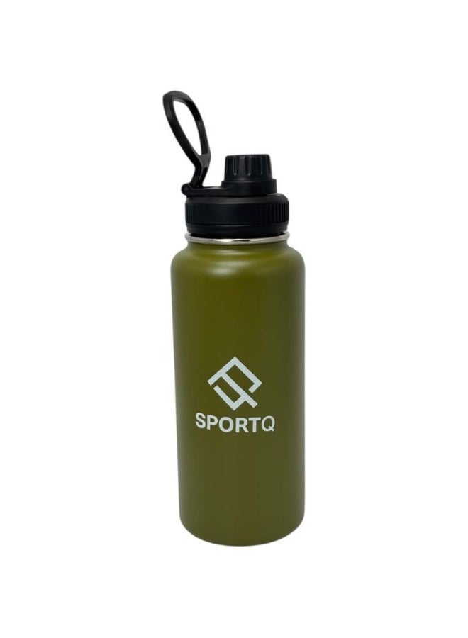 SportQ Thermal Water Bottle 1000ml SUS304 Stainless Steel – 6 Hours Hot & 12 Hours Cold Insulated – Leak Proof with Strong Handle – Suitable for Gym, Trips, School - Image 1