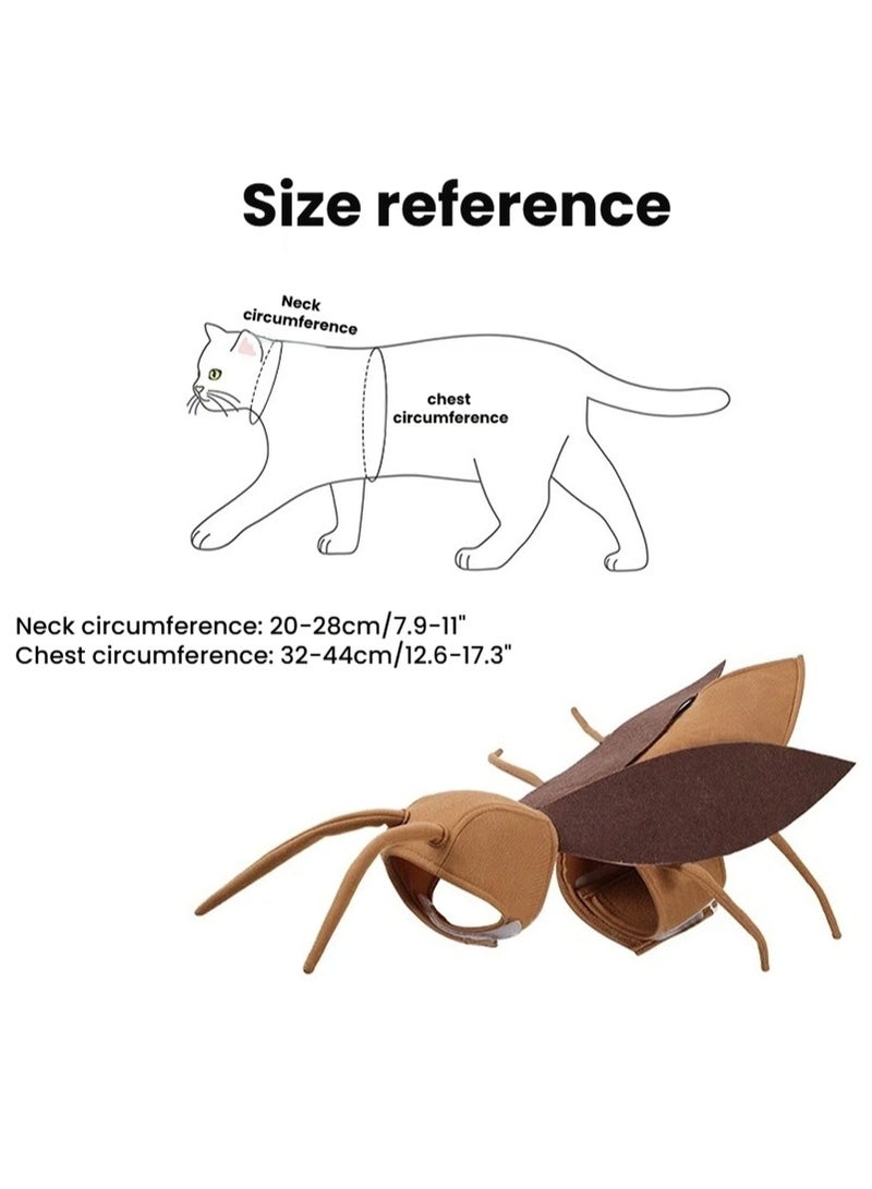 general Pet Halloween outing crazy cockroach costume for cats cute cockroach outfit suitable for different body types - Image 5
