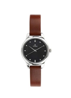 TITAN Titan Women's Chic minimalist watch with Black dial and leather strap  - Image 1