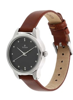 TITAN Titan Women's Chic minimalist watch with Black dial and leather strap  - Image 2