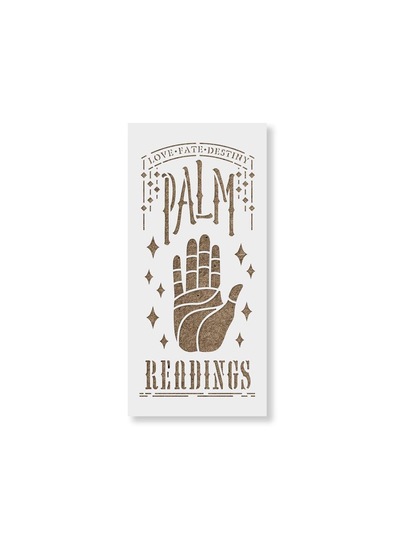 Stencil Revolution - Palm Readings Stencil Reusable Stencils for Painting Create DIY Palm Readings Home Decor - Image 1