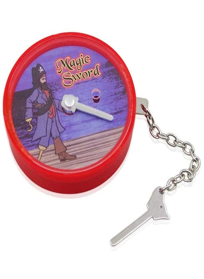 ZERONE Magical Sword Tricks Stage Close Up Show Props Fun Mentalism Props Accessories Appear Vanishing Toys 5.5x5.5cm (Red) - Image 2