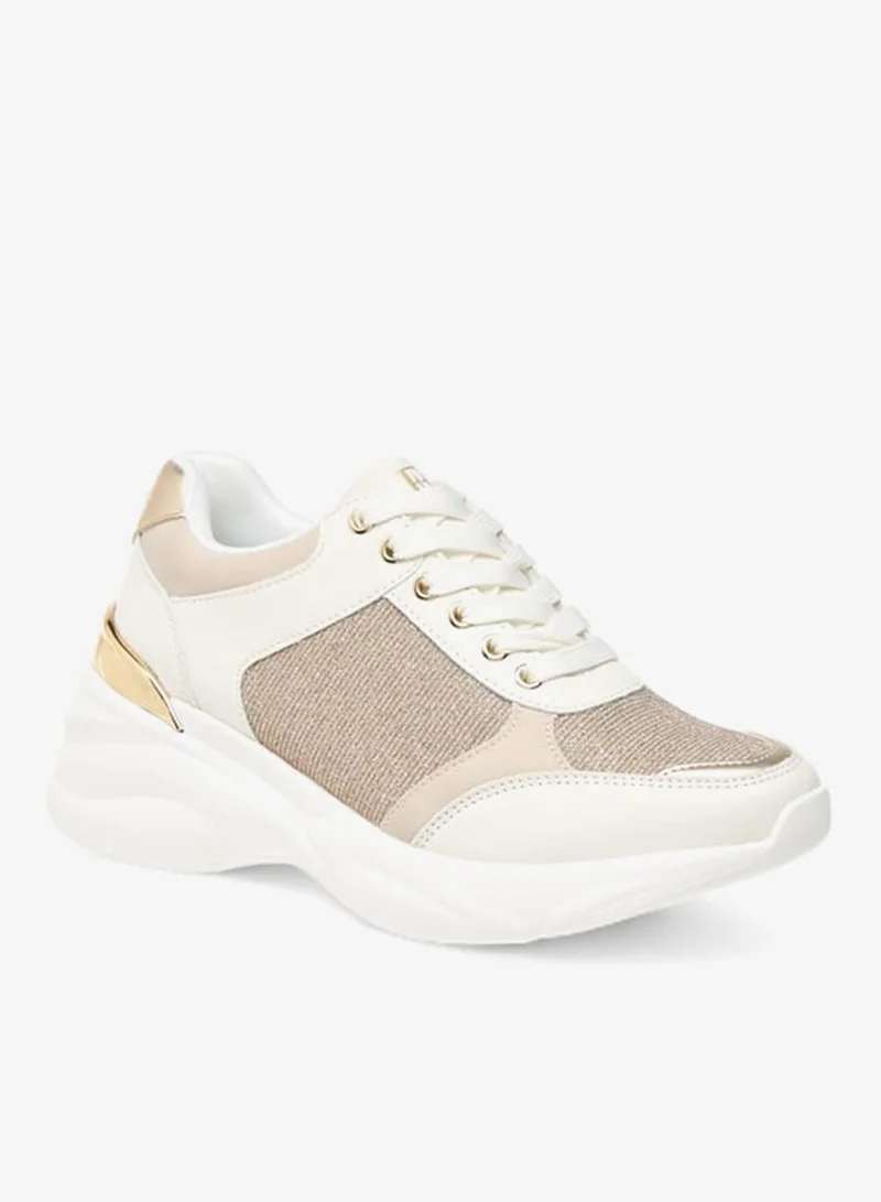 فلورا بيلا من شو إكسبرس سنيكرز نسائي مزين بالترتر مع إغلاق برباط