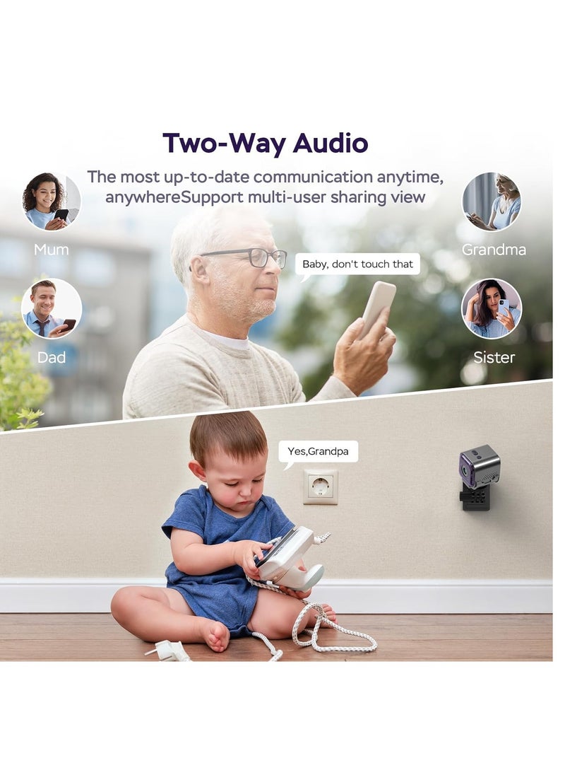 SYOSI - Spy Camera Hidden Camera with Audio/Video, Mini Wireless Camera with Phone App, Two-Way Audio, Night Vision, Motion Detection, Real Time Recording Surveillance - Image 1
