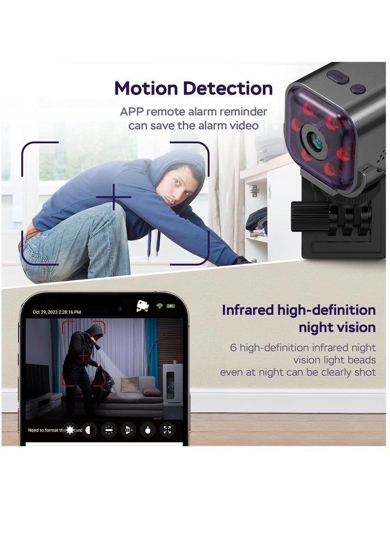 SYOSI - Spy Camera Hidden Camera with Audio/Video, Mini Wireless Camera with Phone App, Two-Way Audio, Night Vision, Motion Detection, Real Time Recording Surveillance - Image 1