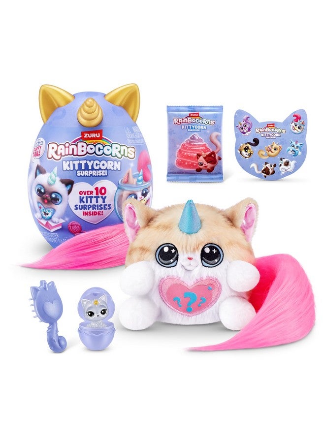 Rainbocorns Rainbocorns Kittycorn Surprise Series 3 Norwegian Forest Cat (Astrid) by ZURU, Plush Toy, Collectible Plush Stuffed Animal, Surprise Eggs for Girls (Norwegian Forest Cat) - Image 1