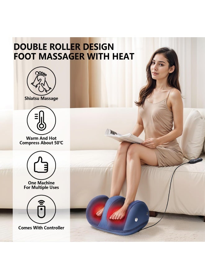Arabest Electric Heated Foot Massager Machine - Calf Foot and Leg Massager for Plantar Fasciitis as Gifts for Men & Women, Rolling Foot Massagers for Pain and Circulation with 12-Point 3D Massage Head - Image 3