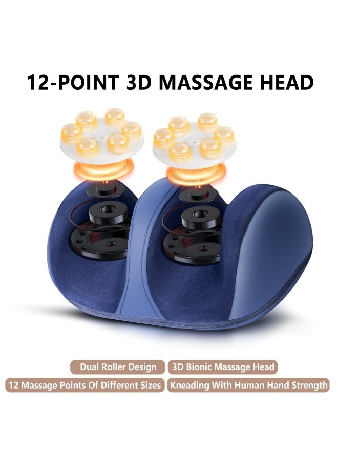 Arabest Electric Heated Foot Massager Machine - Calf Foot and Leg Massager for Plantar Fasciitis as Gifts for Men & Women, Rolling Foot Massagers for Pain and Circulation with 12-Point 3D Massage Head - Image 2